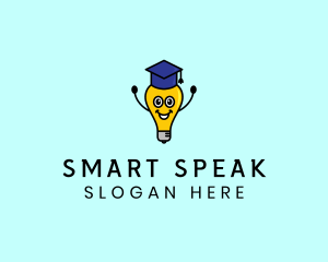 Smart Academic Lightbulb logo design