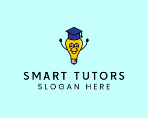 Smart Academic Lightbulb logo design