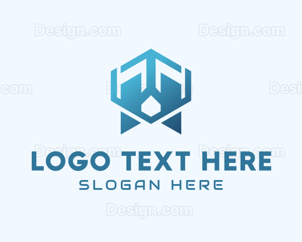 Abstract Geometric Lungs Logo