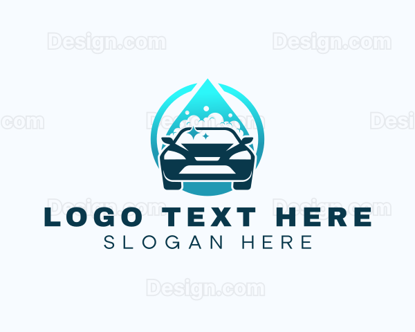 Droplet Car Cleaning Logo