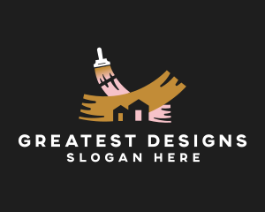 Paint Design Home logo design