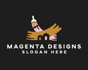 Paint Design Home logo design