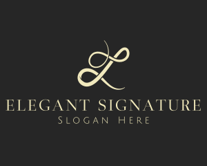 Elegant Cursive Thread logo design