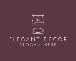 Bottle Candle Decor logo design