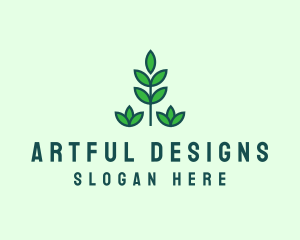 Green Eco Garden Plant logo design