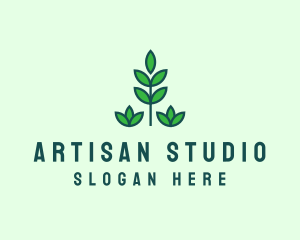 Green Eco Garden Plant logo design