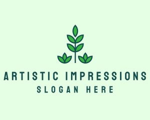 Green Eco Garden Plant logo design