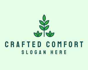 Green Eco Garden Plant logo design