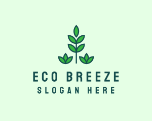 Green Eco Garden Plant logo design