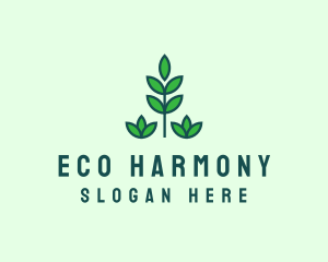 Green Eco Garden Plant logo design