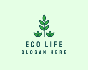 Green Eco Garden Plant logo design