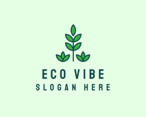 Green Eco Garden Plant logo design