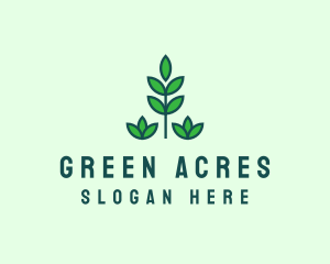 Green Eco Garden Plant logo design