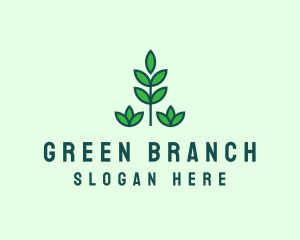 Green Eco Garden Plant logo design