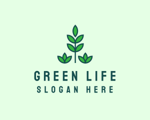 Green Eco Garden Plant logo design