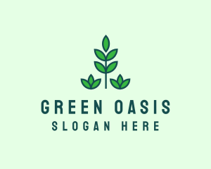 Green Eco Garden Plant logo design