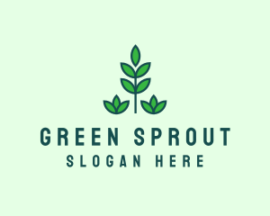 Green Eco Garden Plant logo design