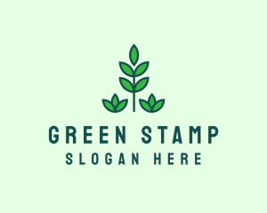 Green Eco Garden Plant logo design