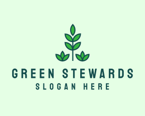 Green Eco Garden Plant logo design