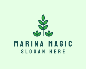 Green Eco Garden Plant logo design