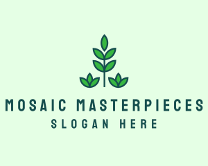 Green Eco Garden Plant logo design