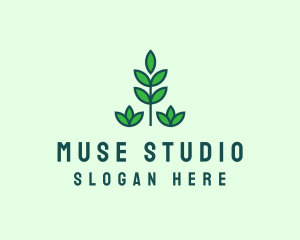 Green Eco Garden Plant logo design