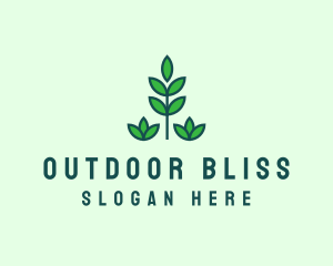 Green Eco Garden Plant logo design