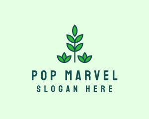 Green Eco Garden Plant logo design