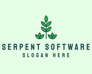 Green Eco Garden Plant logo design