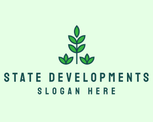 Green Eco Garden Plant logo design