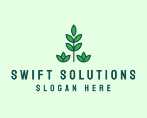 Green Eco Garden Plant logo design