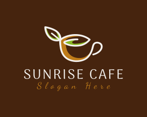 Leaf Cup Cafe logo design