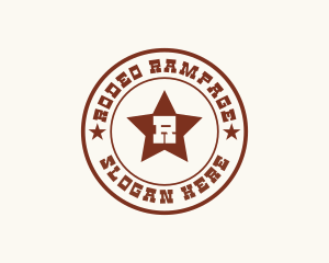 Lonestar Cowboy Star logo design