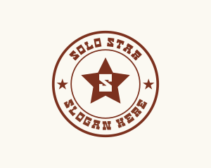 Lonestar Cowboy Star logo design