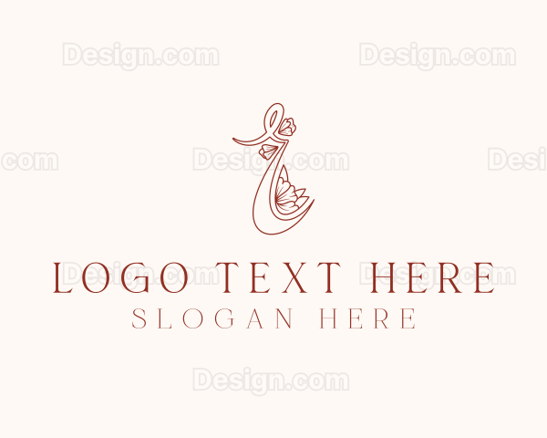 Floral Boutique Letter E Logo