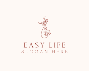 Floral Boutique Letter E logo design