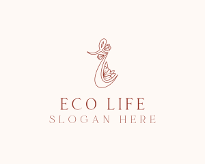 Floral Boutique Letter E logo design