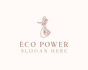 Floral Boutique Letter E logo design