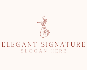 Floral Boutique Letter E logo design