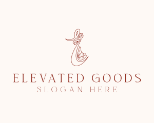 Floral Boutique Letter E logo design