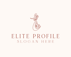 Floral Boutique Letter E logo design