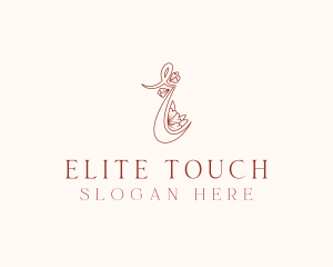 Floral Boutique Letter E logo design