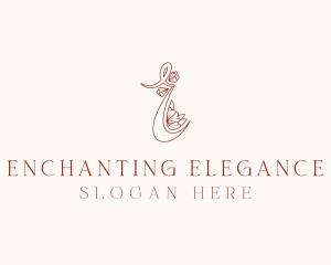 Floral Boutique Letter E logo design