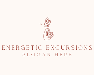 Floral Boutique Letter E logo design