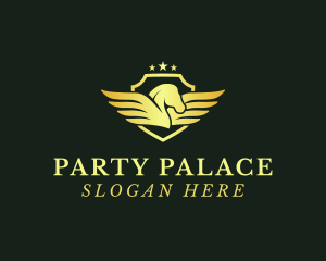 Elegant Pegasus Shield logo design