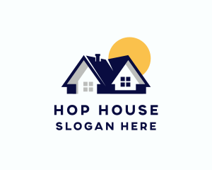 House Roofing Construction logo design