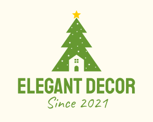 Christmas Tree Home  logo design