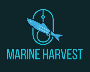 Fish Hook Lure logo design