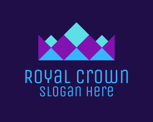 Neon Geometric Crown logo