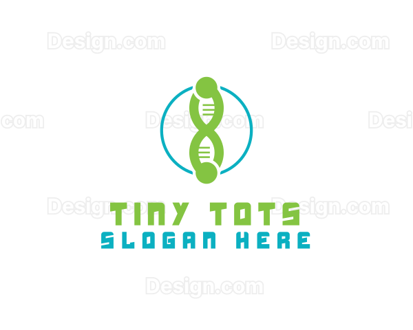 DNA Genes Number 8 Logo